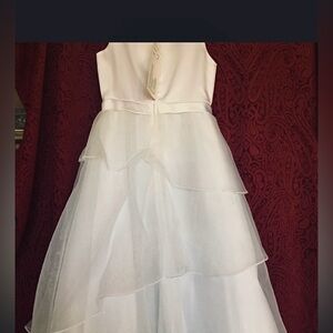 White Girls' Tiered Tulle Dress